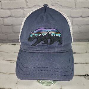 Patagonia Bear White Back Mesh Hat Adjustable‎ Ball Cap